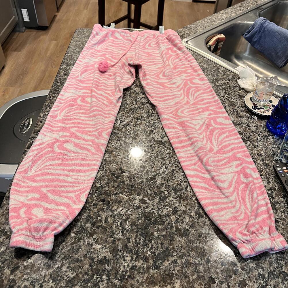 Pink Zebra Print Women's Pajama Pants Size S (3-5)